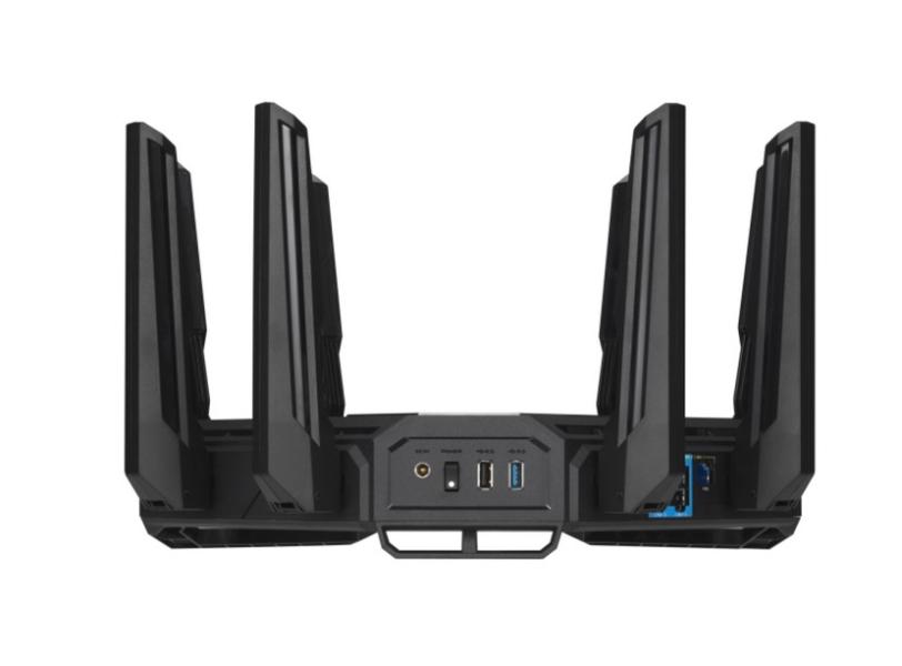 Рутер ASUS ROG Rapture GT-BE98 Quad-band WiFi 7 802.11be, 2.4 GHz (1 band) / 5 GHz (2 bands) / 6 GHz (1 band), LAN: 3 x 2.5GBase-T, LAN: 1 x 10GBase-T, WAN / LAN: 1 x 10GBase-T, WAN / LAN: 1 x 2.5GBase-T, 1x USB 2.0, 1x USB 3.2