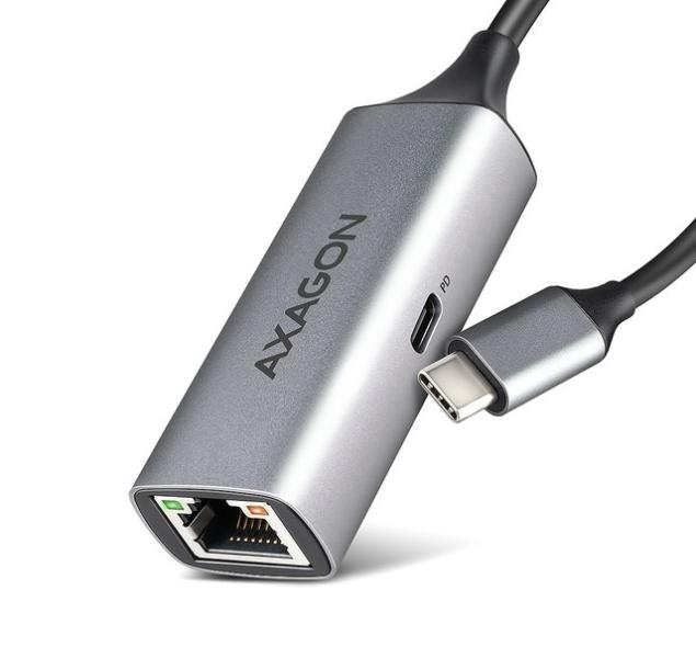 Мрежови адаптер AXAGON ADE-TXPD USB-C USB3.2 Gen 1 - Gigabit Ethernet + PD 100W