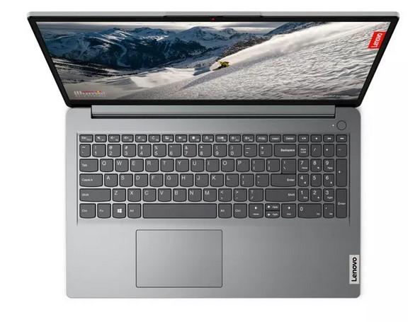 Лаптоп Lenovo IdeaPad 1 15AMN7, AMD Ryzen 3 7320U 4C (2.4/4.1GHz, 4MB), 15.6" (39.62 cm) Full HD TN Anti-Glare Display, 16GB LPDDR5, 512GB SSD, 1x USB 3.2 Gen 1 Type-C, Free DOS