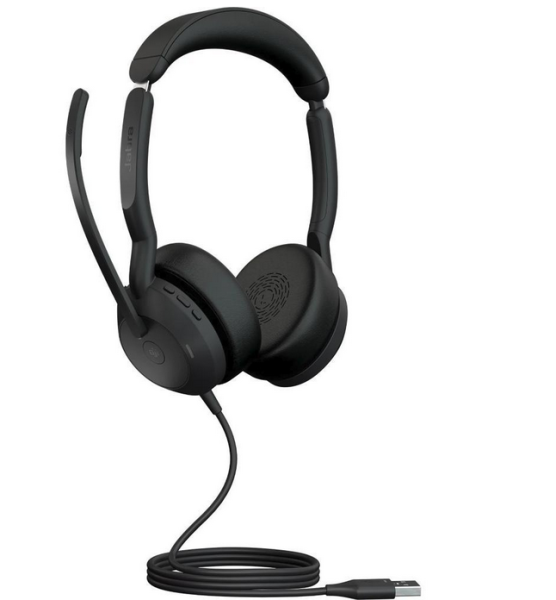 Слушалки Jabra JABRA EVOLVE2 50, MS Stereo, USB-A/Bluetooth, микрофон, черни