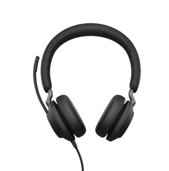 Слушалки Jabra Evolve2 40 SE, MS Stereo, микрофон, USB Type-C, шумоизолиращ дизайн, светлинна индикация за заетост, черни