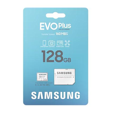 Карта памет Samsung 128GB micro SD Card EVO Plus with Adapter, Class10, Transfer Speed up to 160MB/s