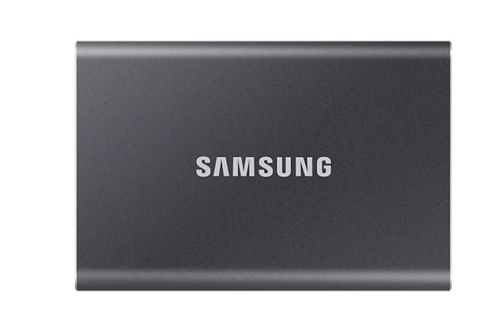 Външен диск Samsung Portable SSD T7 4TB Extern, Read 1050 MB/s Write 1000 MB/s, USB 3.2 Gen 2, Titan Grey 