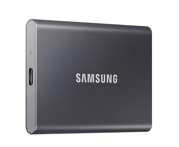 Външен диск Samsung Portable SSD T7 4TB Extern, Read 1050 MB/s Write 1000 MB/s, USB 3.2 Gen 2, Titan Grey 