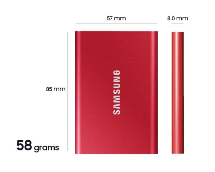 Външен диск Samsung Portable SSD T7 4TB Extern, Read 1050 MB/s Write 1000 MB/s, USB 3.2 Gen 2, Titan Grey 