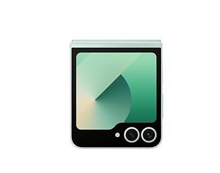 Смартфон Samsung Galaxy Z Flip6 Mint, поддържа 2 sim карти, 6.7" (17.01 cm) Foldable Dynamic AMOLED 2X 120Hz дисплей, осемядрен Snapdragon 8 Gen 3 3.39GHz, 12GB RAM, 512GB Flash памет, 50 + 12 & 10 Mpix камери, Android