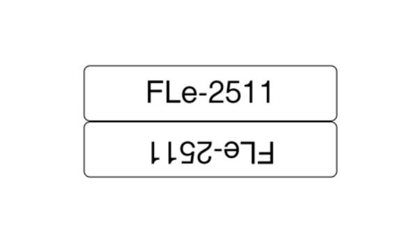 Консуматив Brother FLe-2511 предварително оразмерени етикети, 45mm x 21mm, Black on White Flag Tape