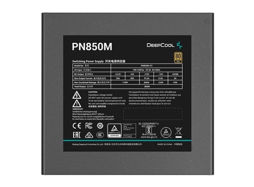 Захранване DeepCool PN850M, 850W, Fully Modular, Active PFC, 80 Plus GOLD