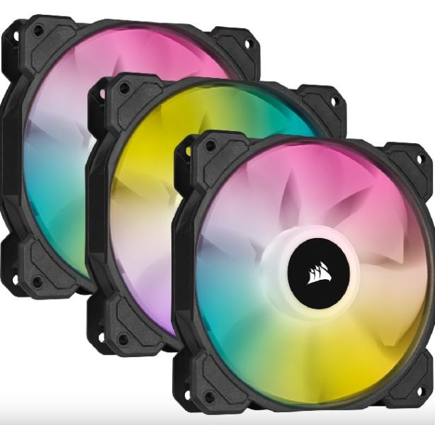 Вентилатор Corsair SP Series, SP120 RGB ELITE, Triple Pack 120mm RGB LED Fan with AirGuide