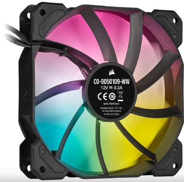 Вентилатор Corsair SP Series, SP120 RGB ELITE, Triple Pack 120mm RGB LED Fan with AirGuide