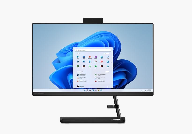 Компютър Lenovo IdeaCentre AIO 3 22IAP7, Intel Core i3-1215U, 6C (3.3/4.4GHz, 10MB), 21.5"  (54.61 cm) FHD (1920x1080) IPS 250nits Anti-glare, 8GB DDR4, 256GB SSD NVMe , Free DOS