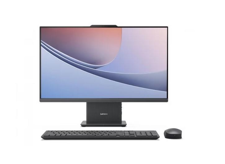 Компютър Lenovo IdeaCentre AIO 24IRH9, Intel Core i3-1315U 6C (1.2/4.5GHz, 10MB Cache), 23.8" (60.45cm) Full HD IPS 100Hz Anti-Glare Touchscreen,  16GB DDR5, 512GB SSD NVMe, HDMI, 1x USB 3.2 Gen 2 Type-C, Free DOS, Luna Grey