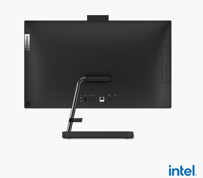 Компютър Lenovo IdeaCentre AIO 3 24IAP7, Intel Core i5-12450H 8C (2.0/4.4GHz, 12MB Cache), 23.8" (60.45 cm) Full HD WVA Anti-glare, 16GB DDR4, 512GB SSD, Free DOS, Black