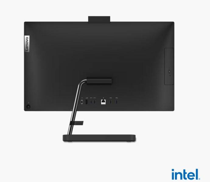 Компютър Lenovo IdeaCentre AIO 3 24IAP7, Intel Core i5 12450H 8C (3.3/4.4GHz, 12MB Cache), 23.8" (60.45 cm) Full HD Anti-glare, 8GB DDR4, 256GB SSD, Free DOS, Black