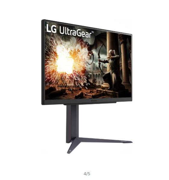 Монитор LG 27GS75Q-B, 27" (68.58cm) IPS панел, 180Hz, QHD, 1ms, 300cd/m2, HDMI, DP