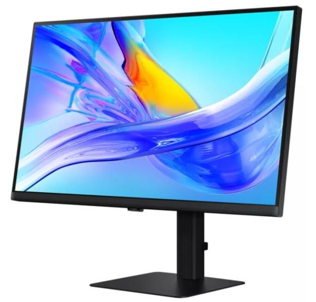 Монитор Samsung ViewFinity S8 LS-27D800UAU, 27" (68.58cm) IPS панел, 4K/UHD, 5ms, Mega Infinity DCR, HDR10, 350cd/m2, LAN, HDMI, DP, USB Hub, USB-C