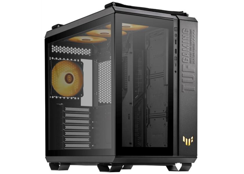 Кутия ASUS TUF GAMING GT502 PLUS TG ARGB BLACK, Mid tower, 2 x USB 3.2, 1 x USB-C 3.2, ATX/microATX/Mini-ITX