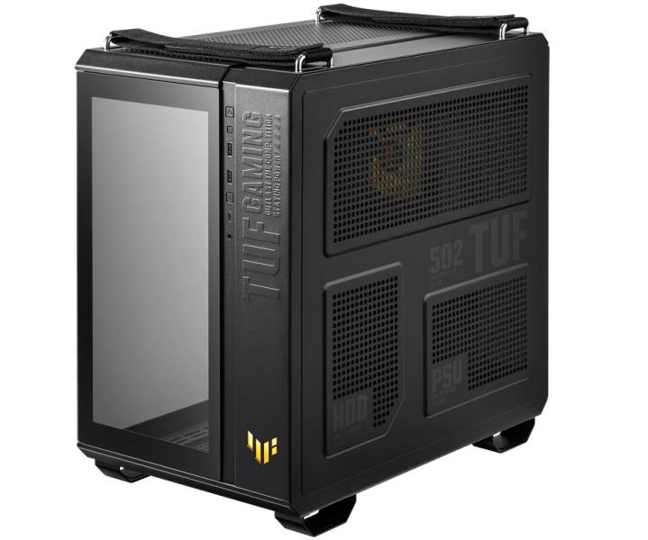 Кутия ASUS TUF GAMING GT502 PLUS TG ARGB BLACK, Mid tower, 2 x USB 3.2, 1 x USB-C 3.2, ATX/microATX/Mini-ITX