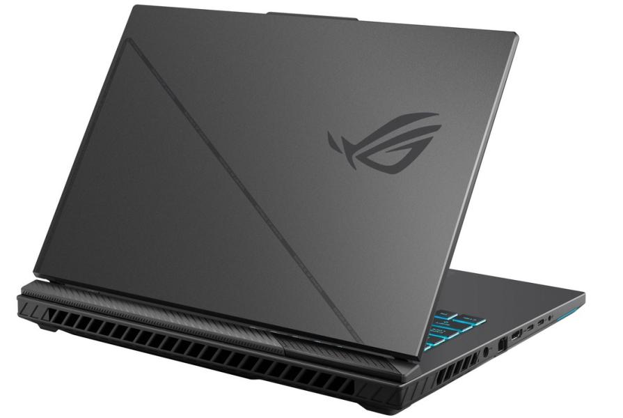 Лаптоп Asus ROG Strix G16 G614JU-N3218, Intel Core i7-13650HX 14C (2.6/4.9GHz, 24MB Cache),16" (40.64cm) WUXGA IPS 165Hz Anti-Glare Display, NVIDIA GF RTX 4050 6GB, 16GB DDR5, 1TB SSD NVMe, HDMI, 2x USB-C, Free DOS