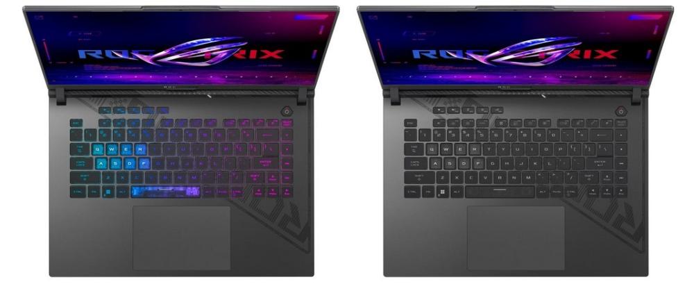 Лаптоп Asus ROG Strix G16 G614JU-N3218, Intel Core i7-13650HX 14C (2.6/4.9GHz, 24MB Cache),16" (40.64cm) WUXGA IPS 165Hz Anti-Glare Display, NVIDIA GF RTX 4050 6GB, 16GB DDR5, 1TB SSD NVMe, HDMI, 2x USB-C, Free DOS