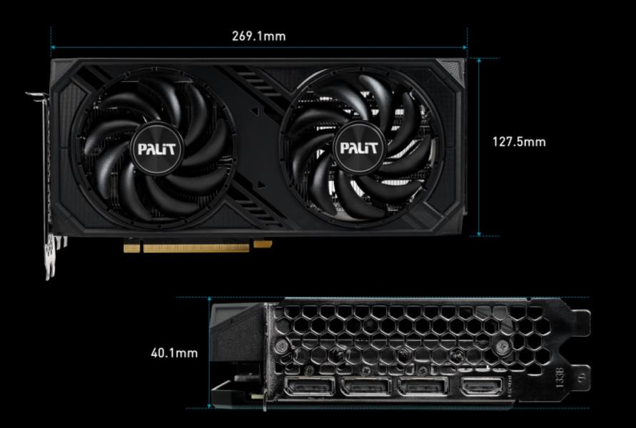 Видео карта Palit RTX 4070 Dual 12GB GDDR6, 192-bit, 1x HDMI, 3 x DP