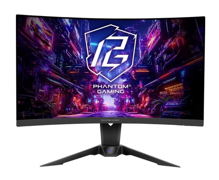 Монитор Asrock Curved Gaming Monitor PG27QRT2A, 27" (68.58cm) QHD 1500R VA, Anti-Glare, 180 Hz, 5 000:1, 1ms, 300 cd/m2, Integrated Wi-Fi Antenna, 2x HDMI, 1x DP