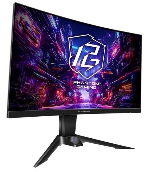 Монитор Asrock Curved Gaming Monitor PG27QRT2A, 27" (68.58cm) QHD 1500R VA, Anti-Glare, 180 Hz, 5 000:1, 1ms, 300 cd/m2, Integrated Wi-Fi Antenna, 2x HDMI, 1x DP