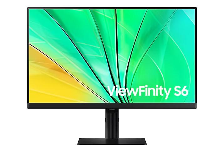 Монитор SAMSUNG ViewFinity S6 LS24D600EAUXEN, 24" (60.96 cm), IPS, 5ms, 350 cd/m2, USB Hub 3 x USB3.0, HDMI, DP