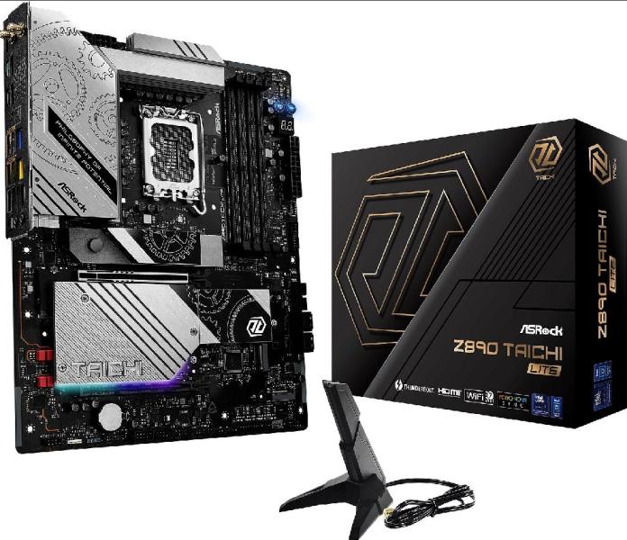 Дънна платка ASROCK Z890 Taichi Lite, LGA1851, PCIe 5.0, 4 x DDR5, 1 x Blazing M.2 NVMe, 4 x Hyper M.2 NVMe, 4 x SATA3 6.0 Gb/s, Wi-Fi 7, Bluetooth 5.4, HDMI, ATX