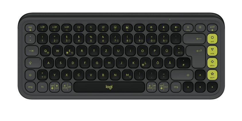 Клавиатура Logitech POP Icon Keys Graphite & Green, Bluetooth, 4 програмируеми клавиша