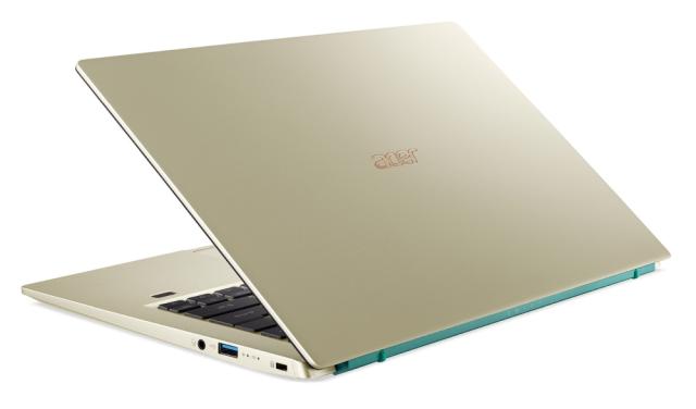 Лаптоп Acer Swift 3X, SF314-510G-538Y, Intel Core i5-1135G7 (up to 4.2Ghz, 8MB), 14" FHD IPS NarrowBoarder, HD Cam, 8GB DDR4, 512GB PCIe SSD, Intel Iris Xe Graphics, TPM, Wi-Fi 6ax, BT, KB Backlight, FPR, Win 10 Pro, Gold