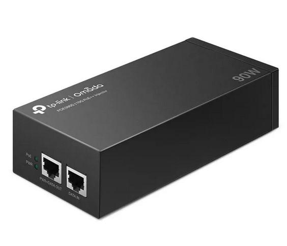 PoE инжектор TP-Link Omada POE380S, 10000 Mbps, 2x LAN (RJ-45), 1x LAN PoE++, 90W