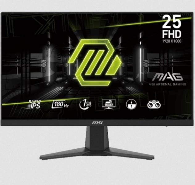 Монитор MSI MAG 256F, 24.5" (62.23 cm) FHD IPS Anti-glare, 1ms, 180Hz, 250cd/m2, 2x HDMI, 1x DP