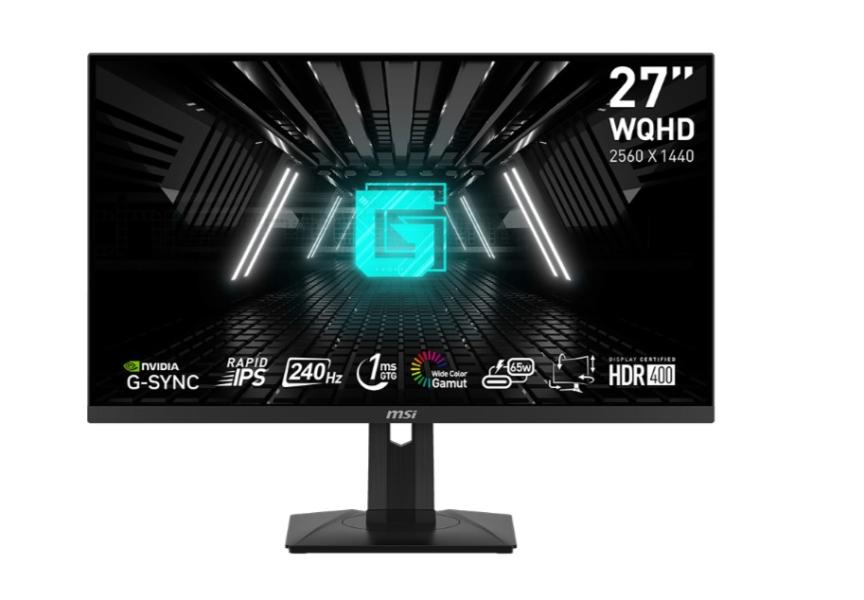 Монитор MSI G274QPX, 27" (68.58cm) WQHD IPS, Anti-Glare, 2400 Hz, 1ms, 400 cd/m2, 1 x USB Type-C, 2 x HDMI, 1 x DP