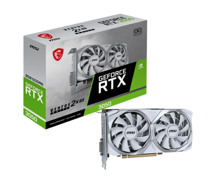 Видео карта MSI NVIDIA GeForce RTX 3050 VENTUS 2X XS WHITE 8G OC, 8GB GDDR6, 128bit, DVI, HDMI, DP