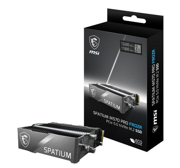 MSI SPATIUM M570 PRO SSD 2TB PCIe 5.0 NVMe M.2 FROZR