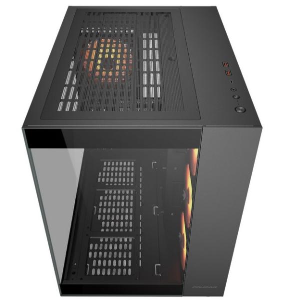 Кутия COUGAR FV150 RGB, Mid Tower, 2 x USB 3.0, 1 x USB Type-C 3.2, Mic x 1 / Audio x 1, Mini ITX / Micro ATX / ATX