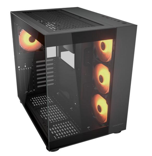 Кутия COUGAR FV150 RGB, Mid Tower, 2 x USB 3.0, 1 x USB Type-C 3.2, Mic x 1 / Audio x 1, Mini ITX / Micro ATX / ATX