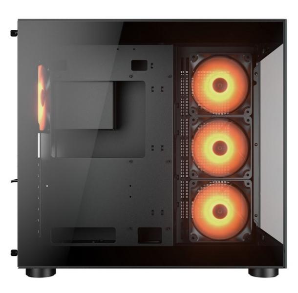 Кутия COUGAR FV150 RGB, Mid Tower, 2 x USB 3.0, 1 x USB Type-C 3.2, Mic x 1 / Audio x 1, Mini ITX / Micro ATX / ATX