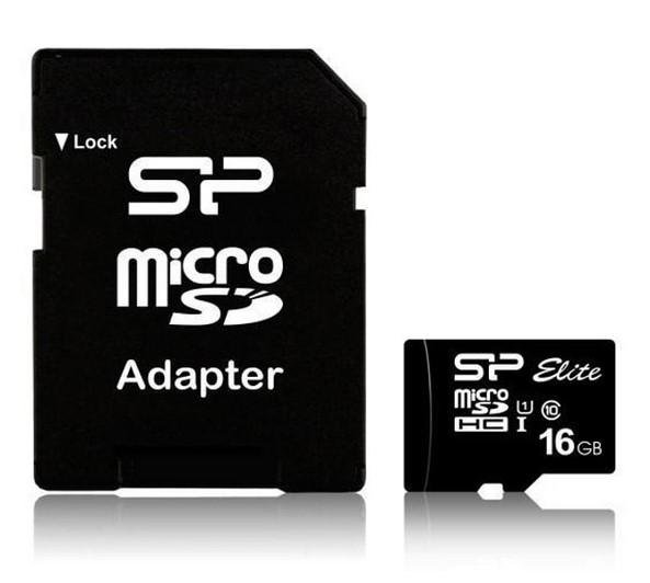 Карта памет Silicon Power Elite 16GB microSDHC, с SD адаптер, Class 10, UHS-I