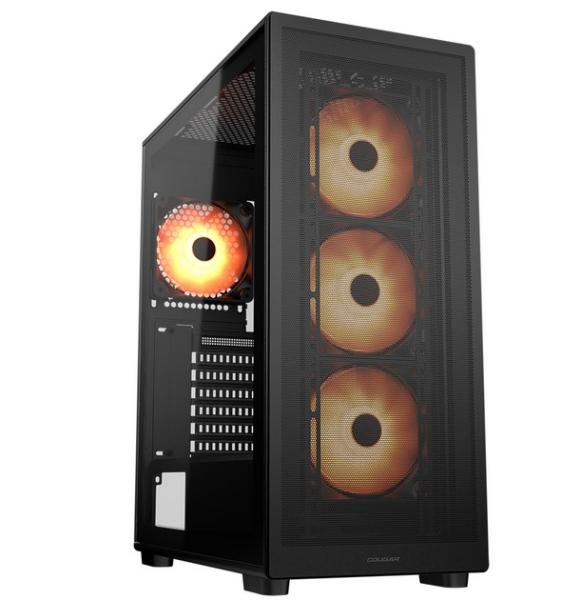 Кутия COUGAR MX220 RGB Black, Mid Tower, 2 x USB 3.0, 1 x USB Type-C 3.2, Mini ITX / Micro ATX / ATX