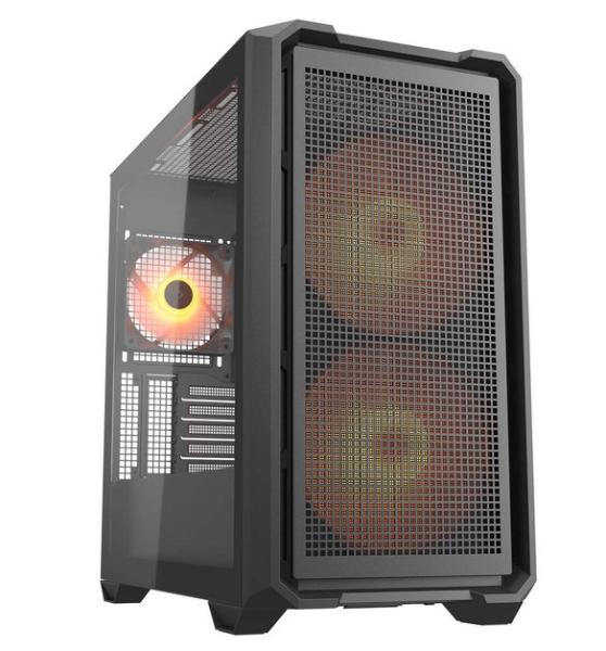 Кутия COUGAR MX600 Mini RGB Black, Mini Tower, 2 x USB 3.0, 1 x USB Type-C 3.2, Mini ITX / Micro ATX