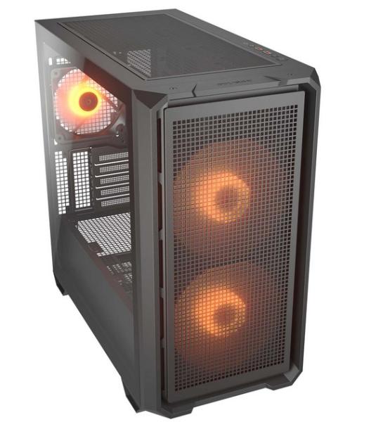 Кутия COUGAR MX600 Mini RGB Black, Mini Tower, 2 x USB 3.0, 1 x USB Type-C 3.2, Mini ITX / Micro ATX