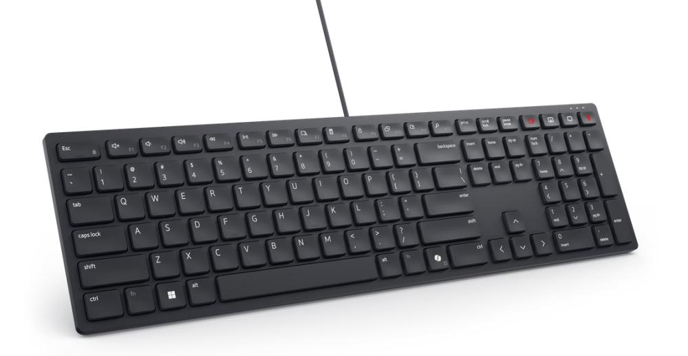 Клавиатура Dell KB525C, Quiet Keys, Spill Resistant, Low-profile Keys, Adjustable Tilt, Illuminated, US International (QWERTY), USB/USB Type-C 