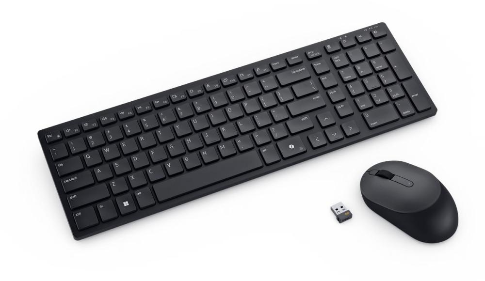 Комплект клавиатура и мишка Dell Silent KM555, Bluetooth/Wireless, US International (QWERTY)