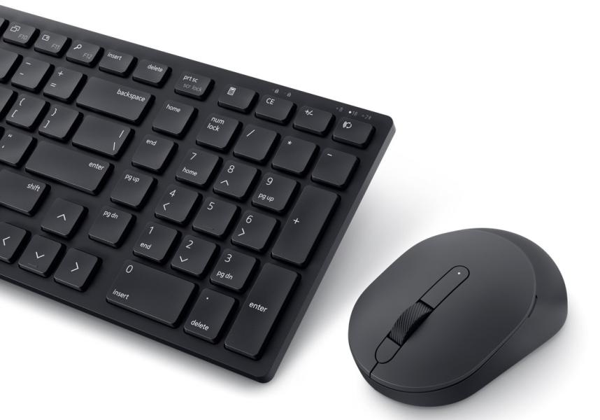 Комплект клавиатура и мишка Dell Silent KM555, Bluetooth/Wireless, US International (QWERTY)