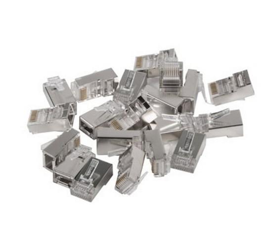 Конектори Shielded RJ45, Cat5E, F/UTP, екранирани, 100бр.