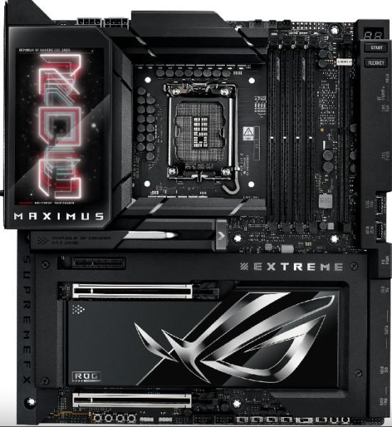 Дънна платка ASUS ROG MAXIMUS Z890 EXTREME, LGA1851, 4 X DDR5, PCI-E 5.0, 4 x SATA 6Gb/s, 6 x M.2 Slots, Wi-Fi 7, Bluetooth 5.4, HDMI, E-ATX