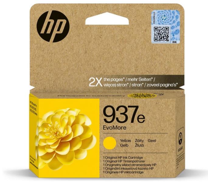 HP 937e EvoMore Yellow Original Ink Cartridge 4S6W8NE