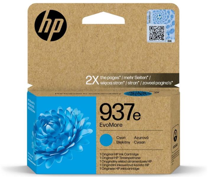 HP 937e EvoMore Cyan Original Ink Cartridge 4S6W6NE